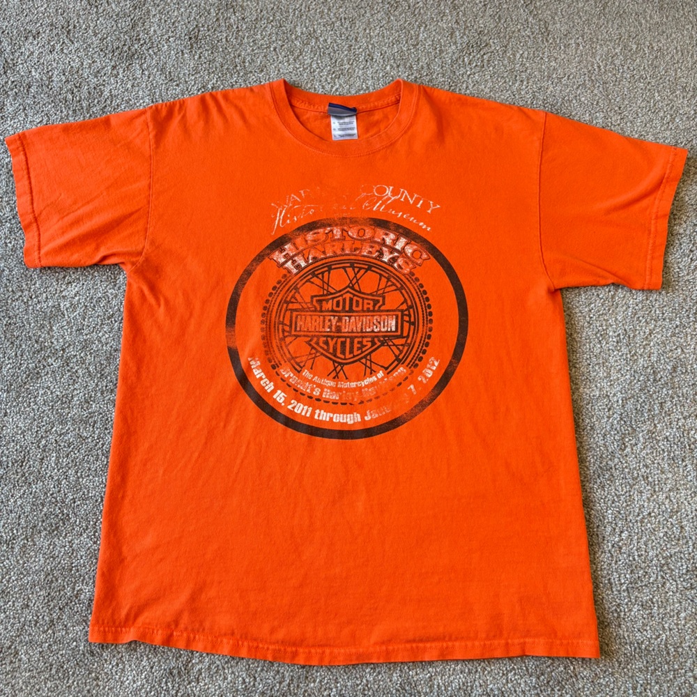 Harley Davidson Men’s Orange Biker T-Shirt